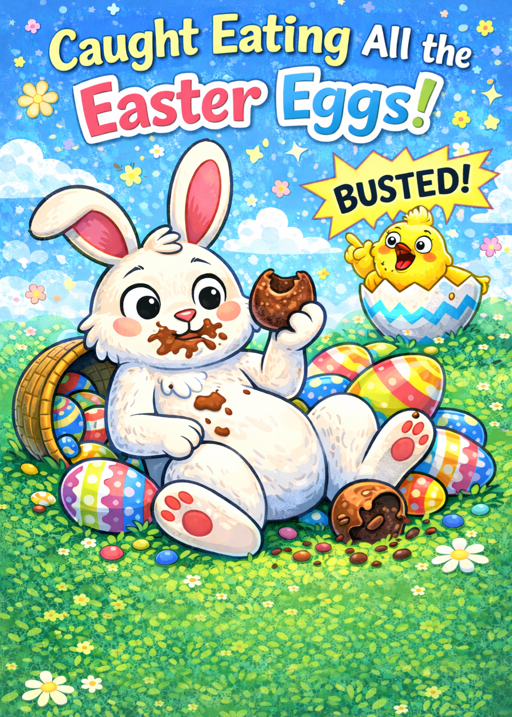 Caught eating all the Easter Eggs!