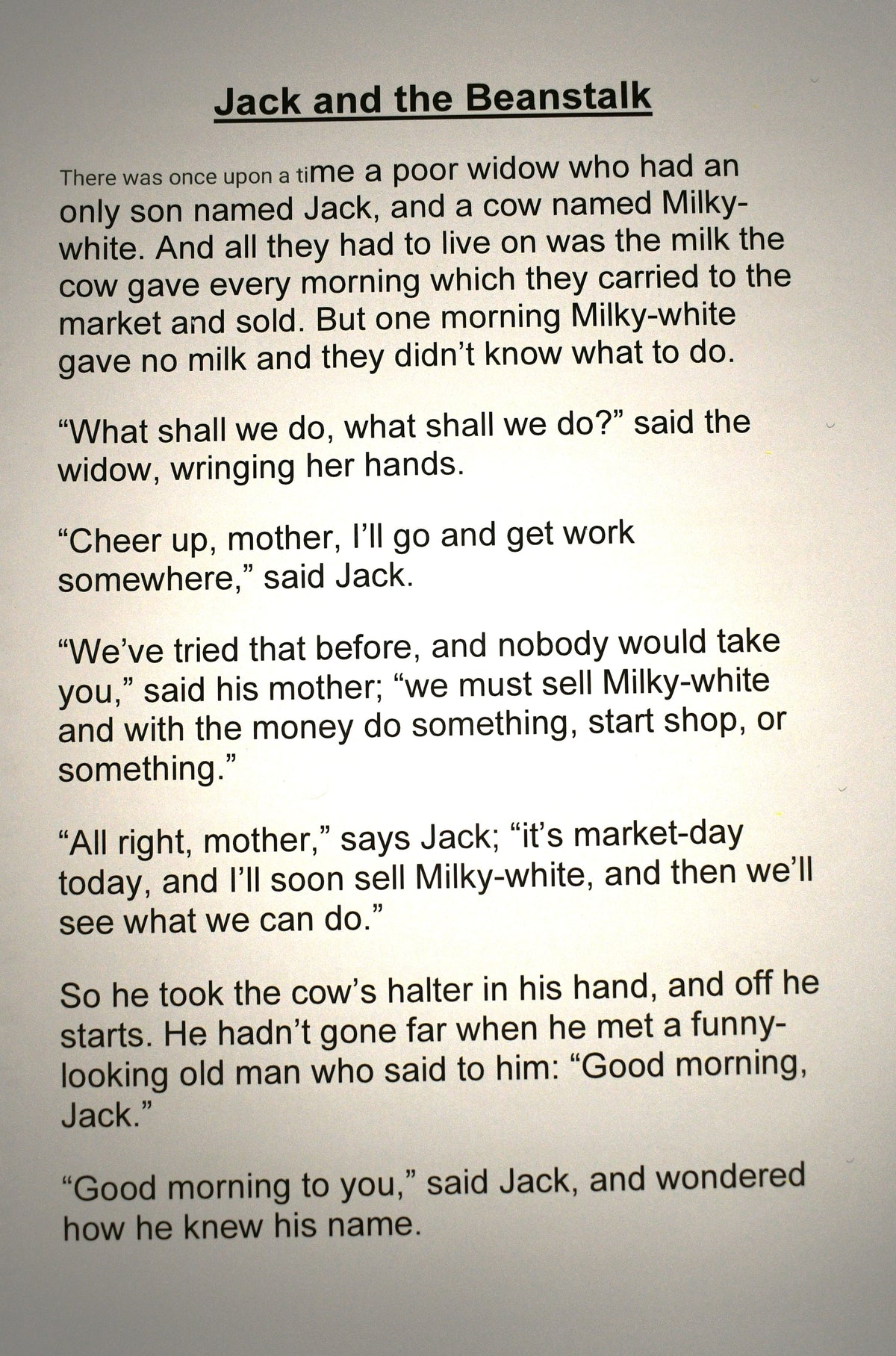 Jack and The Beanstalk